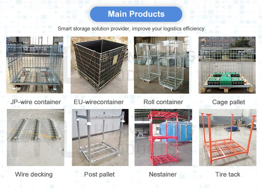 3 Sided Galvanized Warehouse Logistics Supermarket Storage Worktainer Roll Cage