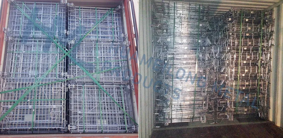 European High Quality Recycle Industrial Transport Faltbare Klappbare Container Gitterbox