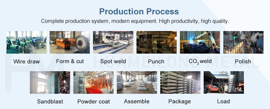 Good Sales Space Saving Iron Rectangular Wire Mesh Stillage Gitterbox