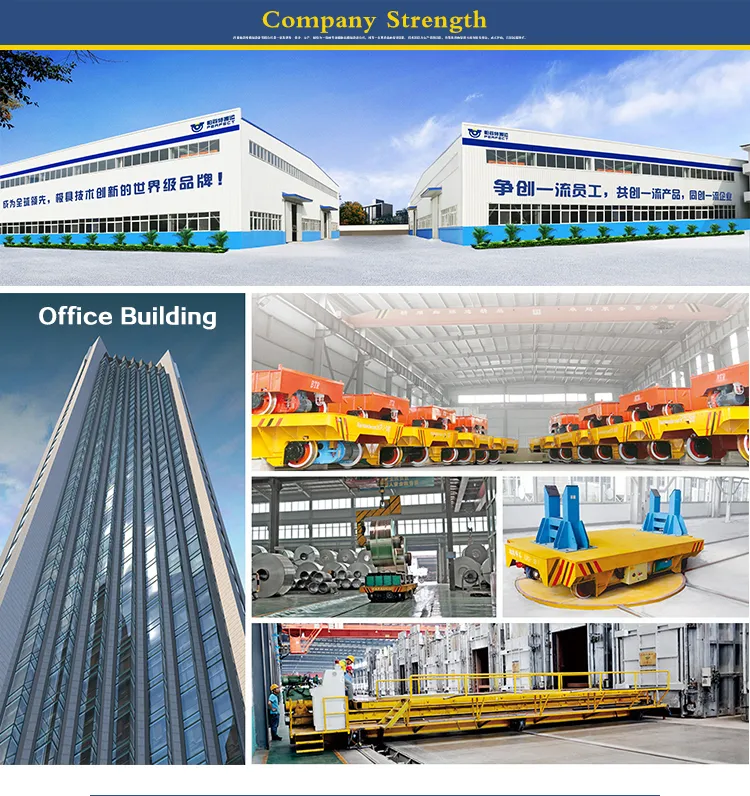 Heavy Material Transfer Trolley Plant Use Rail Guided Transfer Cart