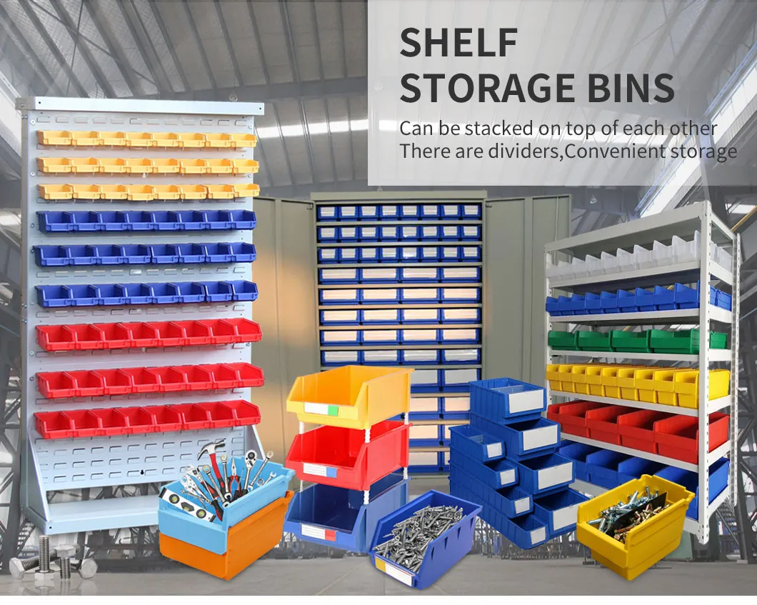 High Quality Warehouse Strong and Durable Sparte Parts Stackable Drawer Storage Spare Powerway Plastic Shelf Bins and Box for Storage