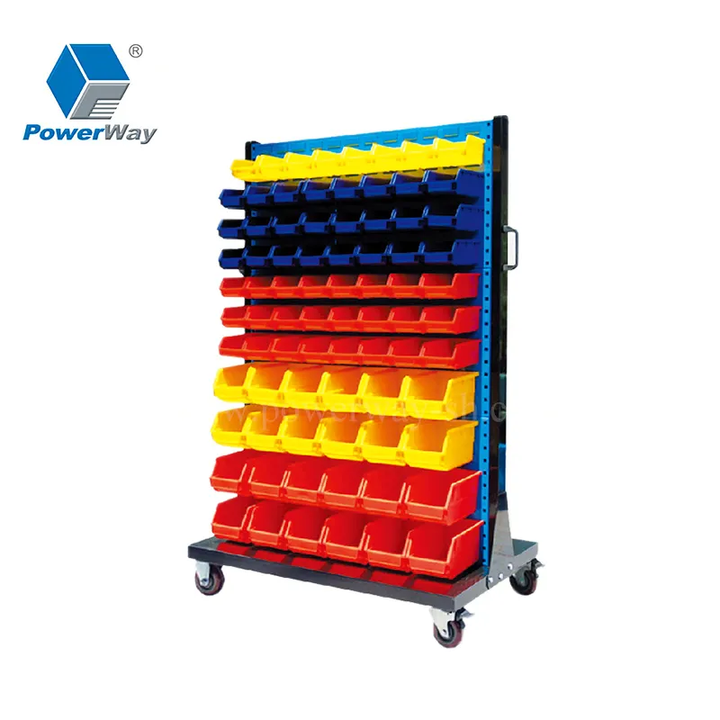 Powerway Back Hanging Easy-Picking Plastic Nesting Storage Parts Bin
