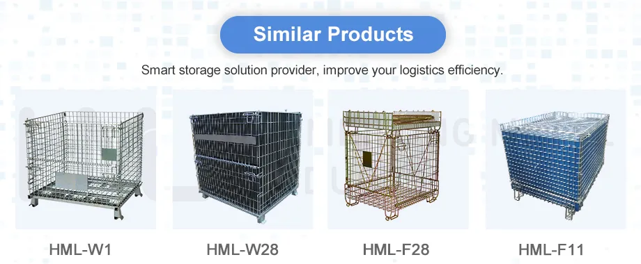 Rigid Palletized Pet Preform Storage Wire Mesh Containers with Forklift